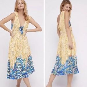 Free people floral tropical hot house dress set